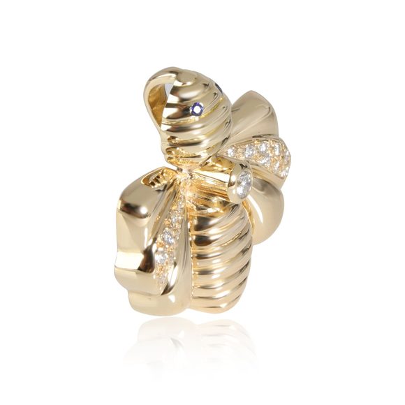 Chaumet Vintage Bee Diamond Pendant in 18K Yellow Gold 0.12 CTW - Picture 2 of 3